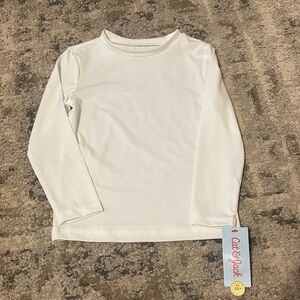 Cat & Jack Bright White Long Sleeve Tee